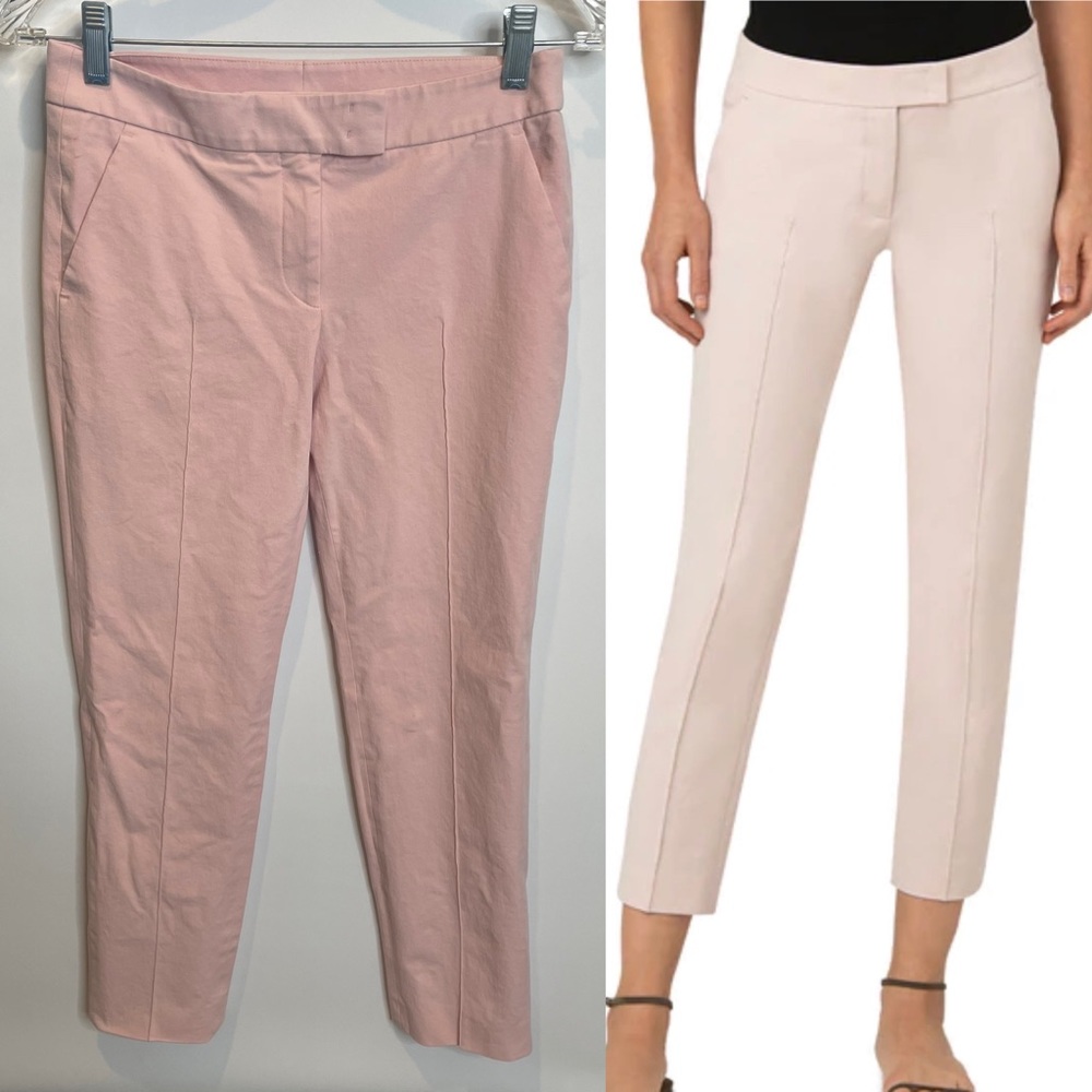 Akris punto blush Pink pants 2 stretchy pockets capri chino summer short